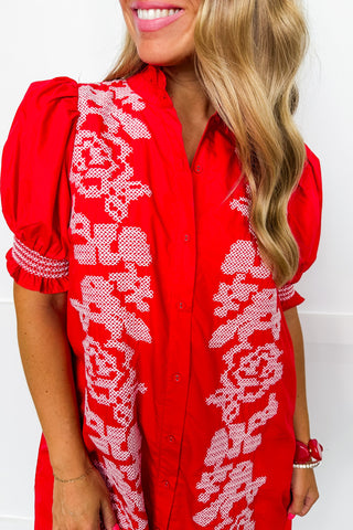 The Red, White & Chic Dress