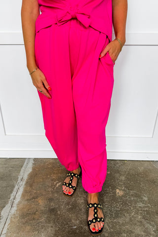 Chic & Casual Set in Hot Pink