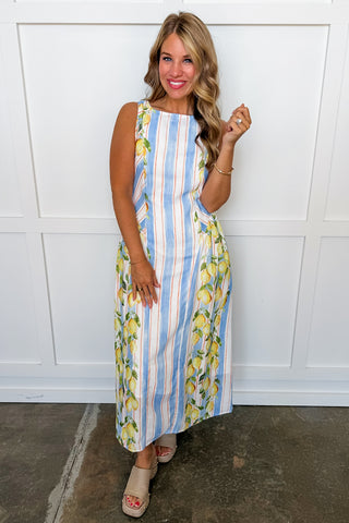 Mediterranean Summer Midi Dress