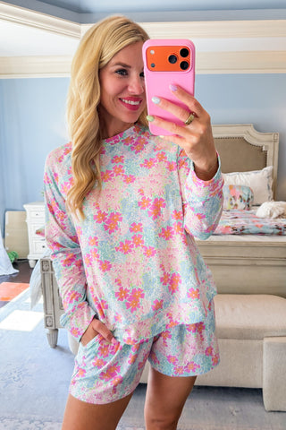 The Annie Multi Primrose Path Short Pajama Set by Mary Square