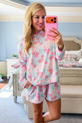The Annie Multi Primrose Path Short Pajama Set by Mary Square
