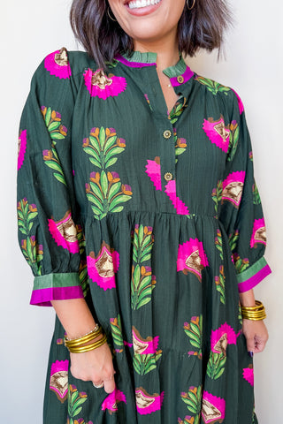 Emerald Bloom Dress