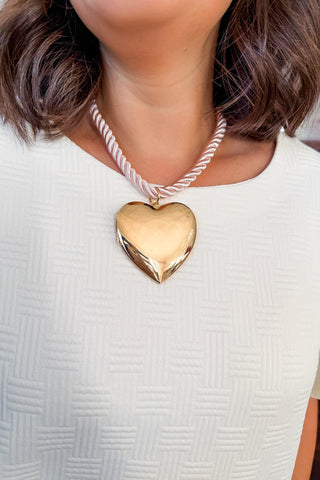 Golden Heart Rope Locket