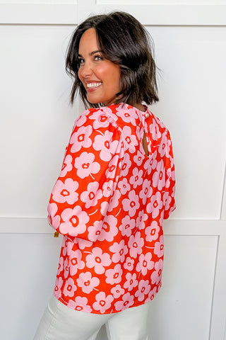 Sweet Bloom Top in Coral