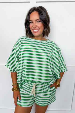 Summer Ease Stripe Set in Green
