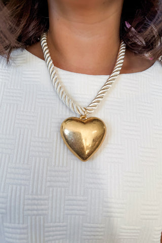 Golden Heart Luxe Pendant Necklace