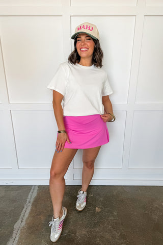 Coastal Skies Skirt in Pink