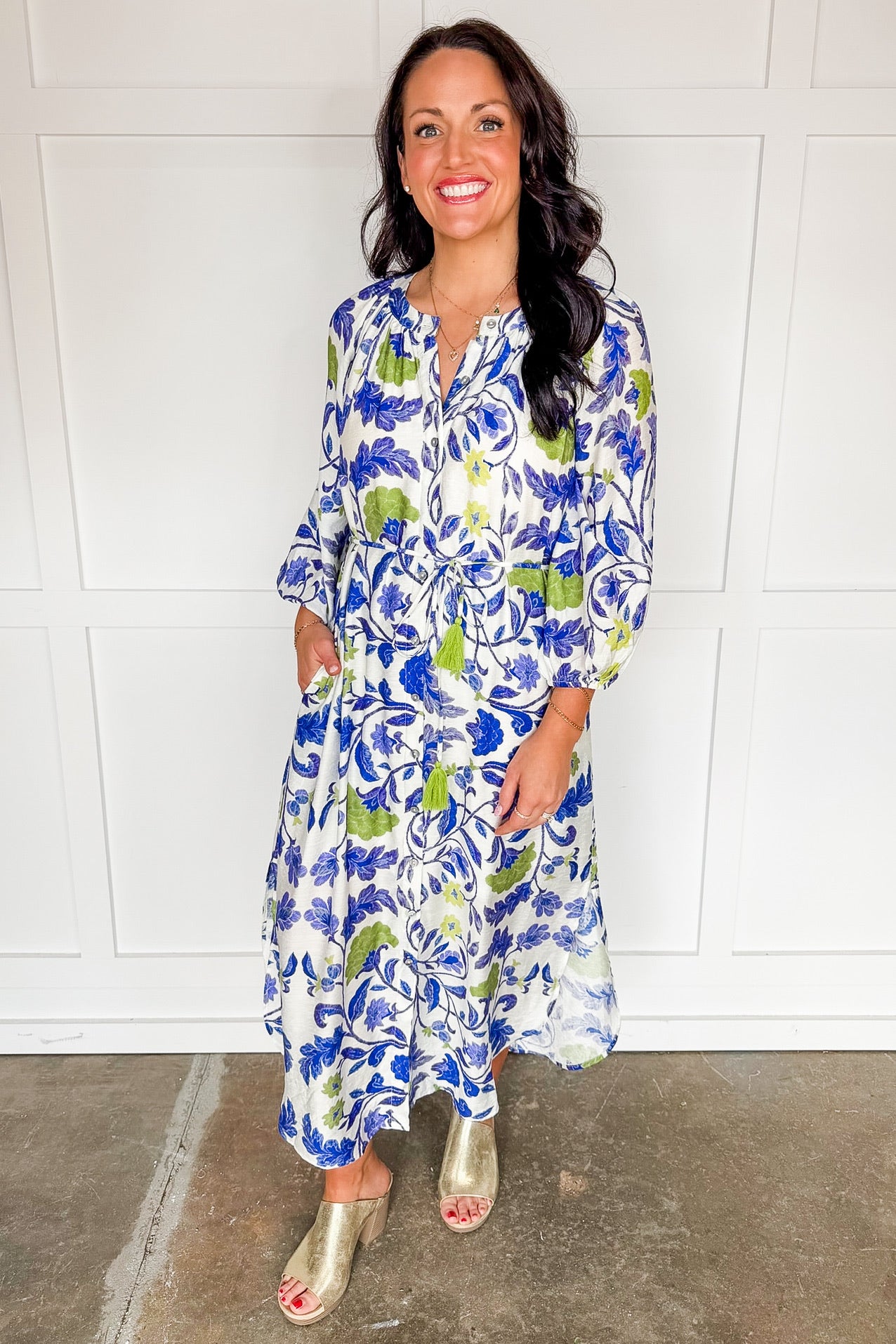 The Windsor Garden Midi Dress Small