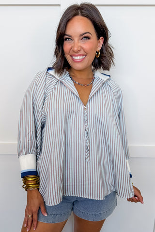 Boardwalk Breeze Collared Top