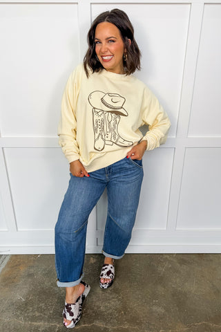 Boots & Hat Sweatshirt
