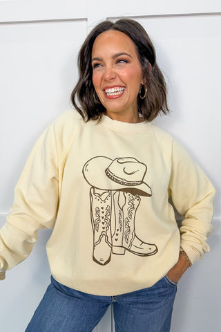 Boots & Hat Sweatshirt