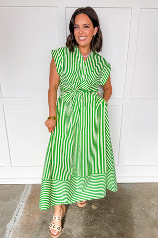 Made To Stand Out Midi Dress in Green