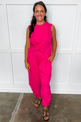 Chic & Casual Set in Hot Pink