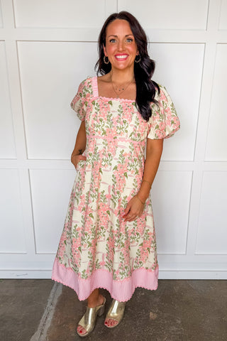 Southern Details Scalloped Midi Dress in Pink – Jules & James Boutique Southern Details Scalloped Midi Dress in Pink – Jules & James Boutique