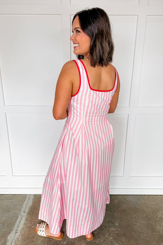 Just Feels Right Stripe Dress in Pink