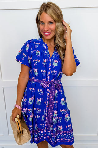 The Addison Dress in Petal Keepsake Blue by Mary Square