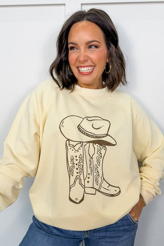 Boots & Hat Sweatshirt