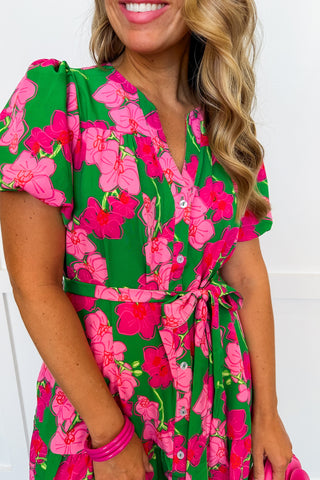 The Addison Dress in Orchid Reverie Pink by Mary Square
