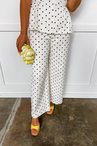 The Harper Dot Pants in Off White