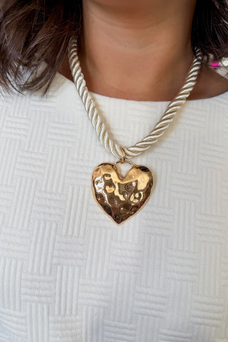Heart of Gold Rope Necklace