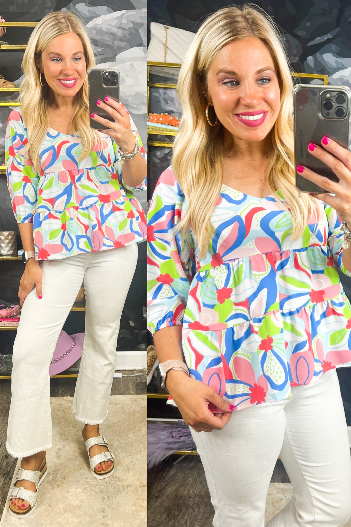 The Sophia Top in Color Me Happy by Michelle McDowell