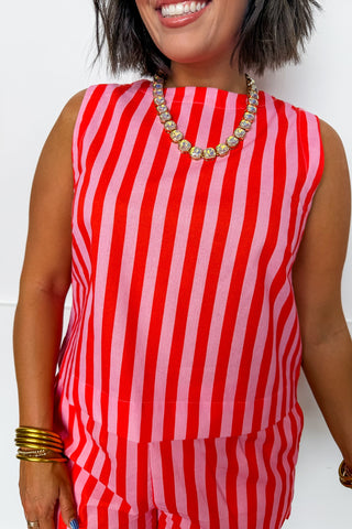 Feel Good Pink & Orange Stripe Set
