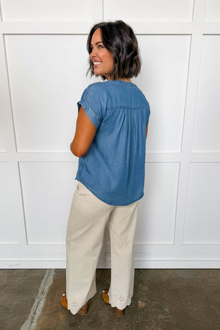 Easy Days Chambray Top
