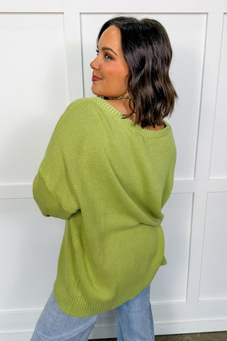 The Fresh Start Oversized Sweater in Light Green