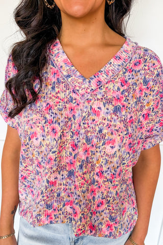 Bloom Where You're Planted V Neck Top