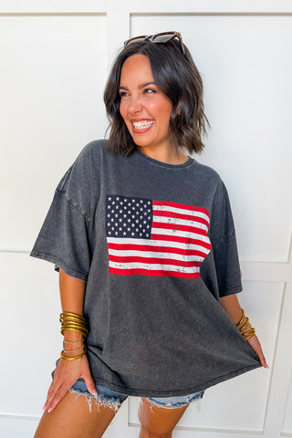 Usa Classic Oversized Graphic Tee