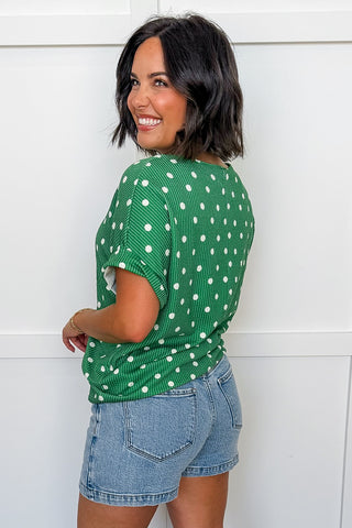 Everyday Happy Dot Top in Green