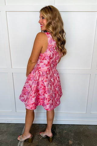 The Eliza Garden Dress in Pink