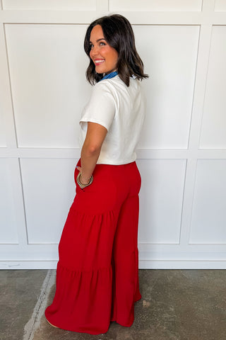 Coastal Breeze Tiered Wide Leg Pants