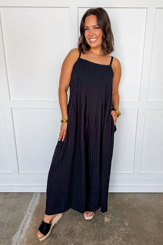 Go With The Flow Jumpsuit in Black