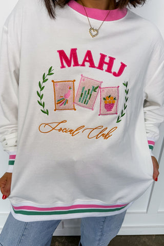 Mahjong Social Club Oversized Pullover