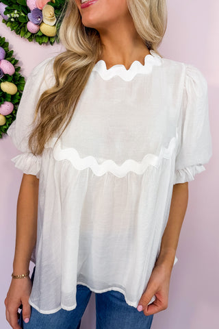 Pretty & Proper Off White Top