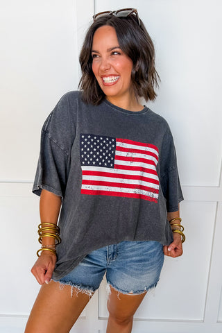 Usa Classic Oversized Graphic Tee