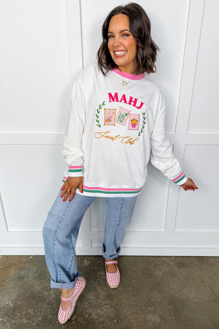 Mahjong Social Club Oversized Pullover