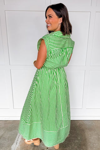 Made To Stand Out Midi Dress in Green