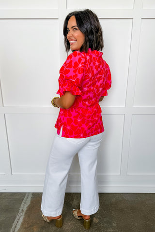 The Jessica Top in Garden Samba Pink by Mary Square