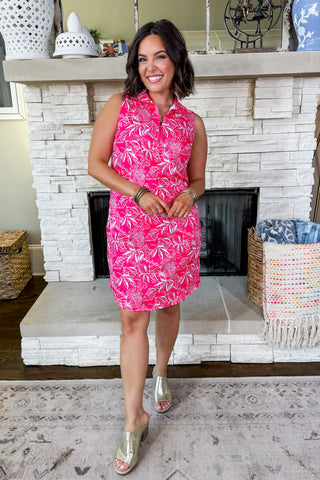 The Harbor Shift Dress in Pink Seashells