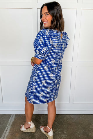 Bluebell Floral Gingham Dress