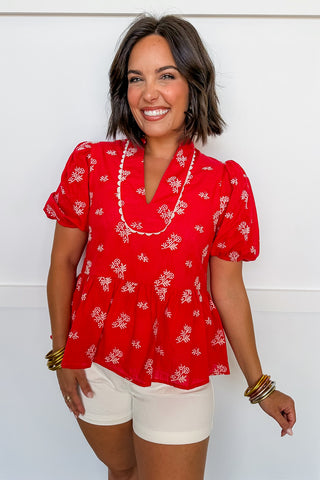 Firecracker Charm Peplum Top