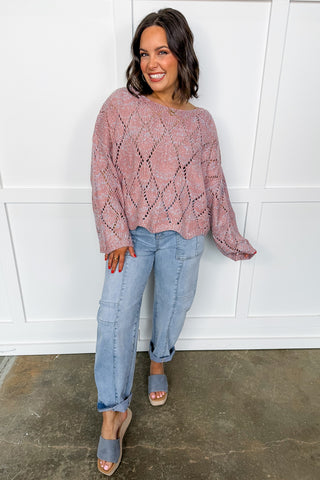 Soft Bloom Open Knit Sweater