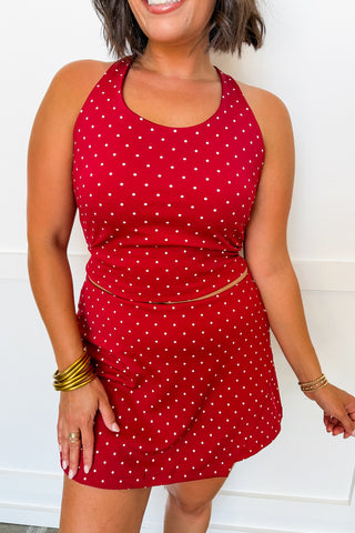 The Blair Polka Dot Active Set in Red