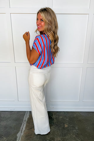 The Daphne Jeans in Cream - Full Length Wide Leg Denim