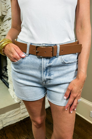 Super High Rise Light Wash Distressed Rolled Hem Mica Denim Shorts