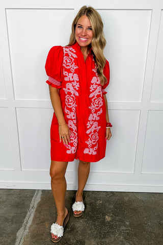 The Red, White & Chic Dress