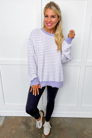 Lilac Breeze Striped Sweater