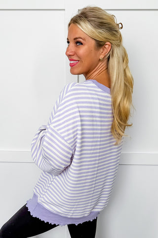 Lilac Breeze Striped Sweater